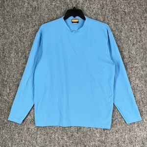 Ridoto Shirt Men's Extra Large Blue Long Sleeves USA made Microfiber Loose